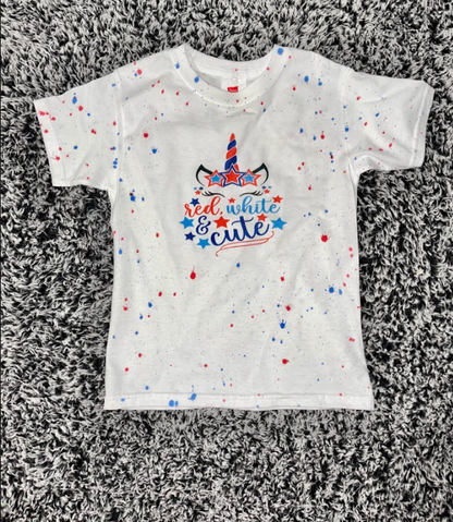 Girls Confetti Patriotic Tee